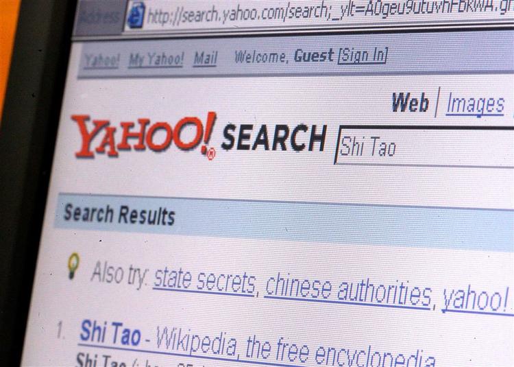 Yahoo er anklaget for at have videregivet fortrolige oplysninger til det kinesiske regime. 