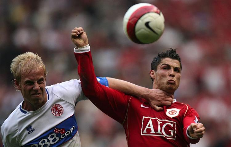 Christiano Ronaldo og Uniteds andre stjerner havde en dårlig dag mod Middlesbrough og tabte terræn i topkampen. 