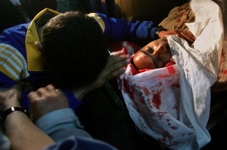 En af de dræbte i lighuset i Gaza By. 