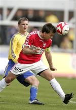 Vejles Ulrik Balling i aktion, da Vejle mødte Brøndby i SAS-Ligaen. 