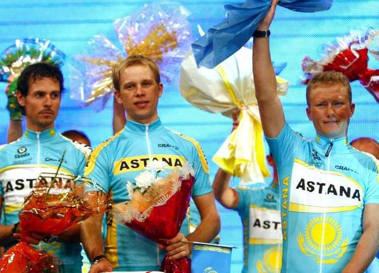 Andreas Klöden (t.v.) og Alexandre Vinkourov (t.h.) træder for alvor ind på scenen i dag. 