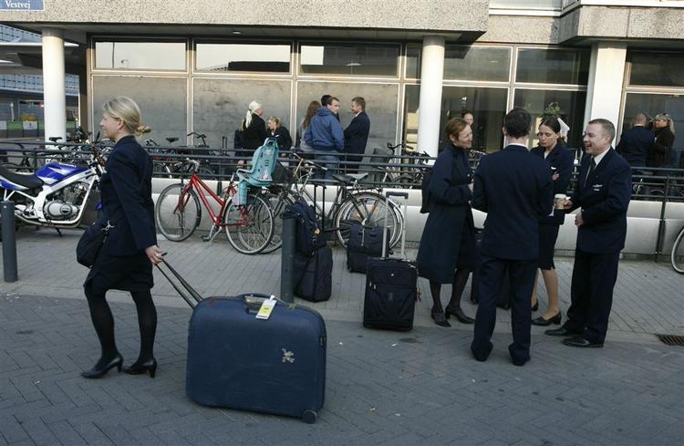 Travlhed uden for Københavns Lufthaven Kastrup i dag. 