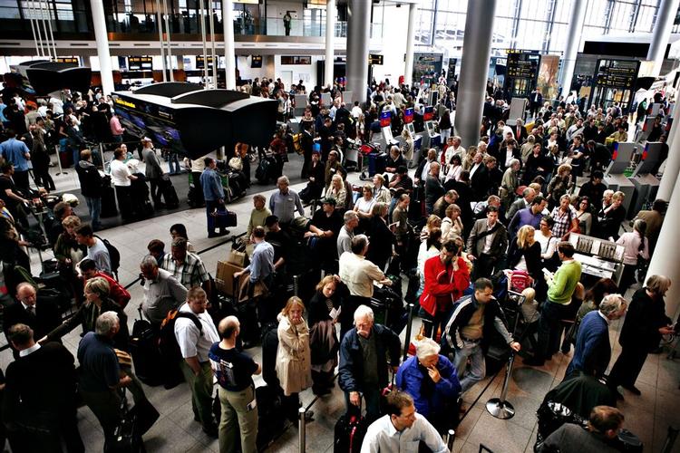 Kaos i Københavns Lufthavn Kastrup onsdag morgen. 