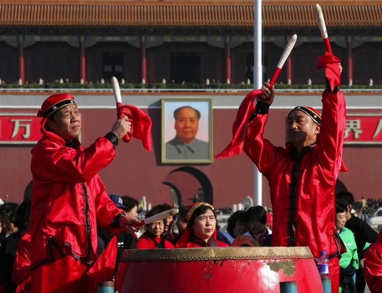 Allerede nu giver OL-forberedelserne i Kina anledning til opvisninger og festivitas. 