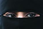 The niqab dress code used by some Muslim women allows only a small slit for the eyes. Archive photo. 