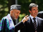 Afghanistans præsident Hamid Karzai mødtes i dag med Anders Fogh Rasmussen i Kabul. 
