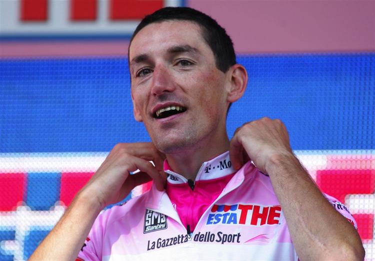 Marco Pinotti blev nummer to på dagens etape. En placering, der indbragte ham førertrøjen. 