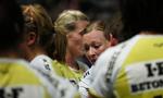 En nedtrykt Karen Broodsgaard efter Ikast-Bordings 10-måls nederlag i EHF Cup-finalen mod Zvezda Zvenigorod i Chekhov, 50 km. syd for Moskva. 