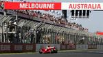 Ferraris finske Formel 1-kører, Kimi Raikkonen, krydser mållinjen som vinder i det seneste austalske Grand Prix i Melbourne. 