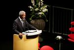 Kofi Annan talte om frustrationer og glæder i et af verdens vigtigste job. 