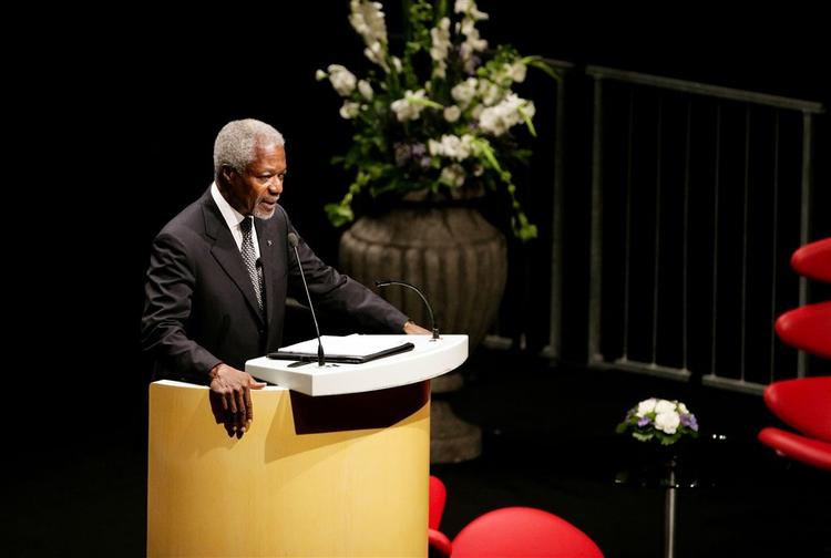 Kofi Annan talte om frustrationer og glæder i et af verdens vigtigste job. 