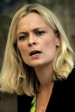 Lotte Bundsgaard under en debat i Folketinget. 
