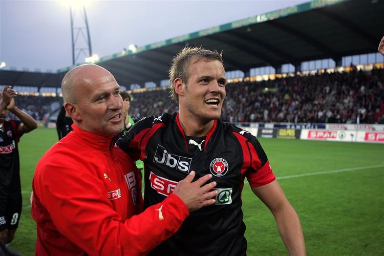Erik Rasmussen var stolt over at erobre sølvet foran OB og AaB. 