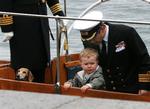 Prins Christian var med til at fejre sin fars - og kongeskibets - fødselsdag. 