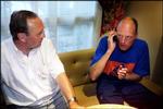 Bjarne Riis og Walter Godefroot var et par i mange sæsoner. Her på et hotel under Tour de France i 1998. 