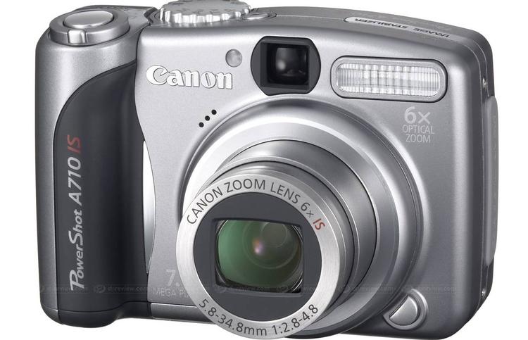 Canon har spenderet en makanisk billedstabilisator på testvinderen Powershot A710IS , som imidlertid ikke gør billederne hverken stort bedre eller ringere, ifølge Test. 