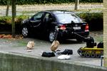 Police used their anti-bomb robot to shoot a hole in a box carrying an explosive device. Here an archive photo of the robot. 