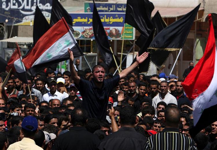Demonstration i den shia-dominerede Sadr-bydel i Bagdad torsdag 