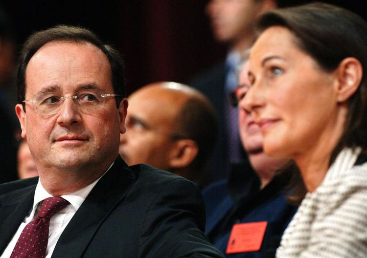 Ségoéne Royal sammen med sin tidligere samlever, formanden for det franske socialistparti Francois Hollande. 