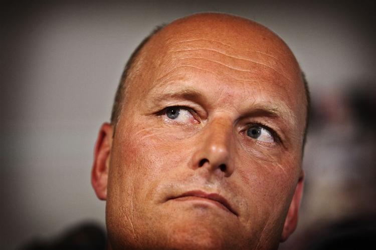 Bjarne Riis da han indrømmede sit årelange dopingmisbrug. 