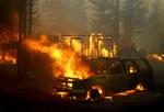 Også køretøjer blev flammernes bytte ved Lake Tahoe. 