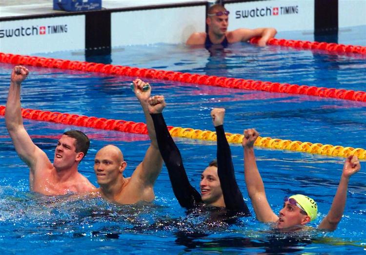Den kronragede Michael Klim satte i 2000 verdensrekord sammen med Bill Kirby, Ian Thorpe og Todd Pearson ved OL i Sydney. 