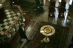 Dørefonden i Fredensborg Slotskirke et par timer før selve dåbshandlingen. 