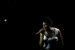 Den amerikanske sangerinde Macy Grey optrådte under Live Earth-koncerten i Brasilien. 