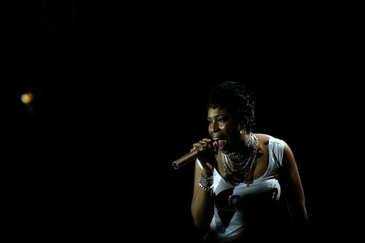 Den amerikanske sangerinde Macy Grey optrådte under Live Earth-koncerten i Brasilien. 
