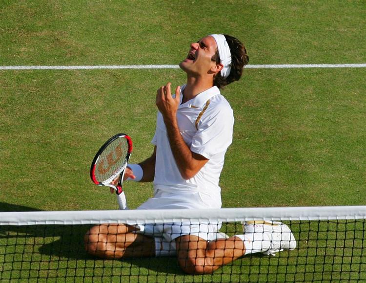 Federer jubler efter sejren var en kendsgerning. 