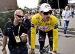 Fabian Cancellara og B.S. Christiansen fra  Team CSC. 