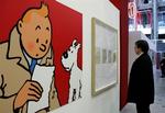 Hergés Tintin her udstillet i Pompidoucenteret i Paris. 
