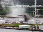 Sort røg stiger til vejrs fra en af Kashiwazaki Kariwa-værkets fire reaktorer efter jordskælvet i det nordvestlige Japan. 