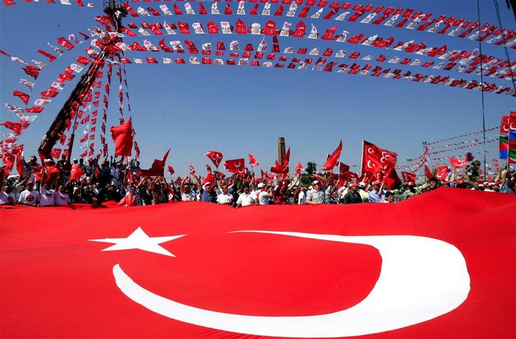 Demonstration i Istanbul i går. 