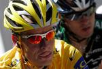 Michael Rasmussen under dagens etape, som han vandt i stor stil. 