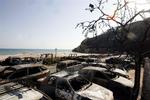 Biler, campingvogne og sommerhuse udbrændte ved den kraftige brand i tirsdags. 