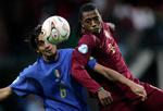 Manuel Fernandes (i rødt) i aktion under sommerens U21-EM i Holland. I 2005 debuterede han på det portugisiske A-landshold. 