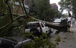 Skypumpe hærgede i Brooklyn under New York-uvejr. 