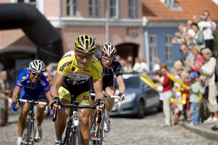 Michael Berling, her i front under Post Danmark Rundt for nylig, kom alene til mål i Fyen Rundt. 