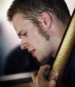 Jacob Venndt er først og fremmest en fremragende bassist. Her ses han på Copenhagen Jazz Festival 2004. 