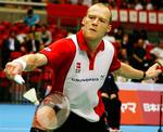 Kenneth Jonassen er færdig ved VM i badminton. Dermed er det sidste danske medaljehåb ude af turneringen. 