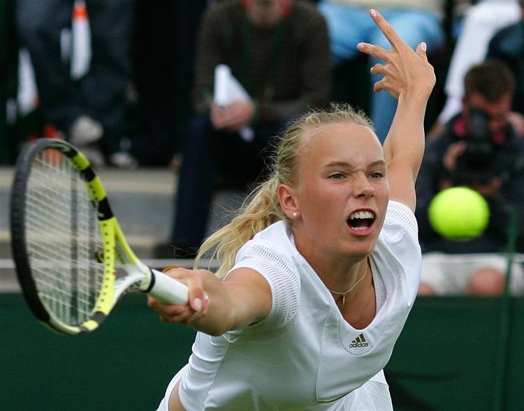 17-årige Caroline Wozniacki er for første gang med i seniorturneringen i US Open. 