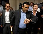 Anders Samuelsen, længst til venstre, lægger Ny Alliances skatteplan frem i eftermiddag. 