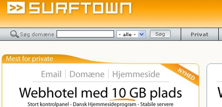 Forbrugerombudsmanden fik en klage over, at Surftown reklamerede med gratis ydelser for 500 kroner. Men de kostede 375 kroner. 