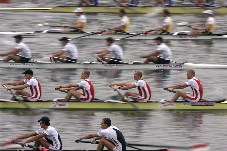 Morten Jørgensen, Bo Brask Helleberg, Eskild Ebbesen og Mads Kruse-Andersen ror søndag VM-finalen i letvægtsfirer. 