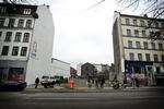 Den tomme grund på Jagtvej 69, hvor Ungdomshuset lå. 