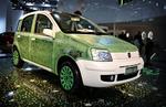 Måske den grønneste bil på biludstiligen i Frankfurt: Fiat Panda Aria, der kører på en blanding af benzin og brint. Der går nok adskillige år, inden den er klar til produktion. 