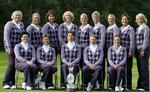 Det europæiske Solheim Cup-hold med Iben Tinning som nummer to fra højre i bageste række. 