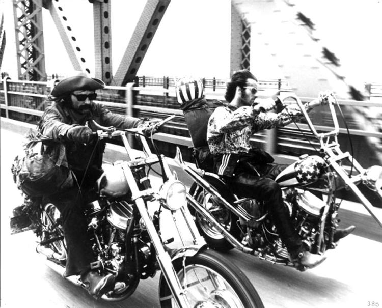 Easy Rider med Peter Fonda (th) og Dennis Hopper. 