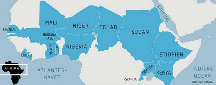 Op til 17 lande på tværs af Afrika er påvirket af oversvømmelser. 